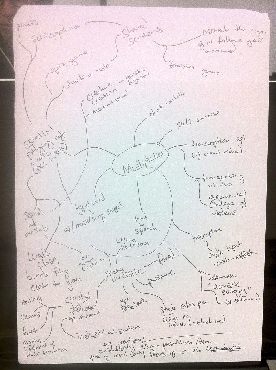 brainstorm of accoustic ecology